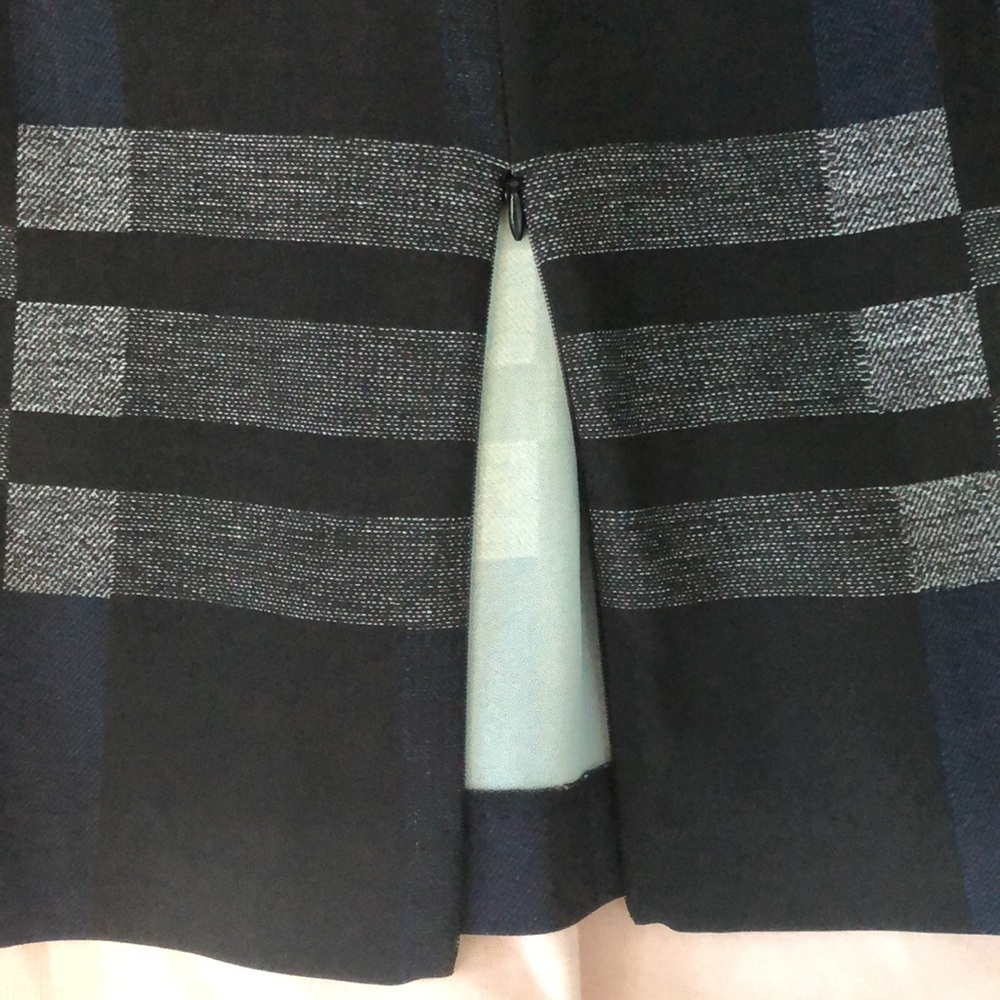SPORTMAX Navy /Black Plaid cape-like Dress- S-NWT. - Picture 5 of 8